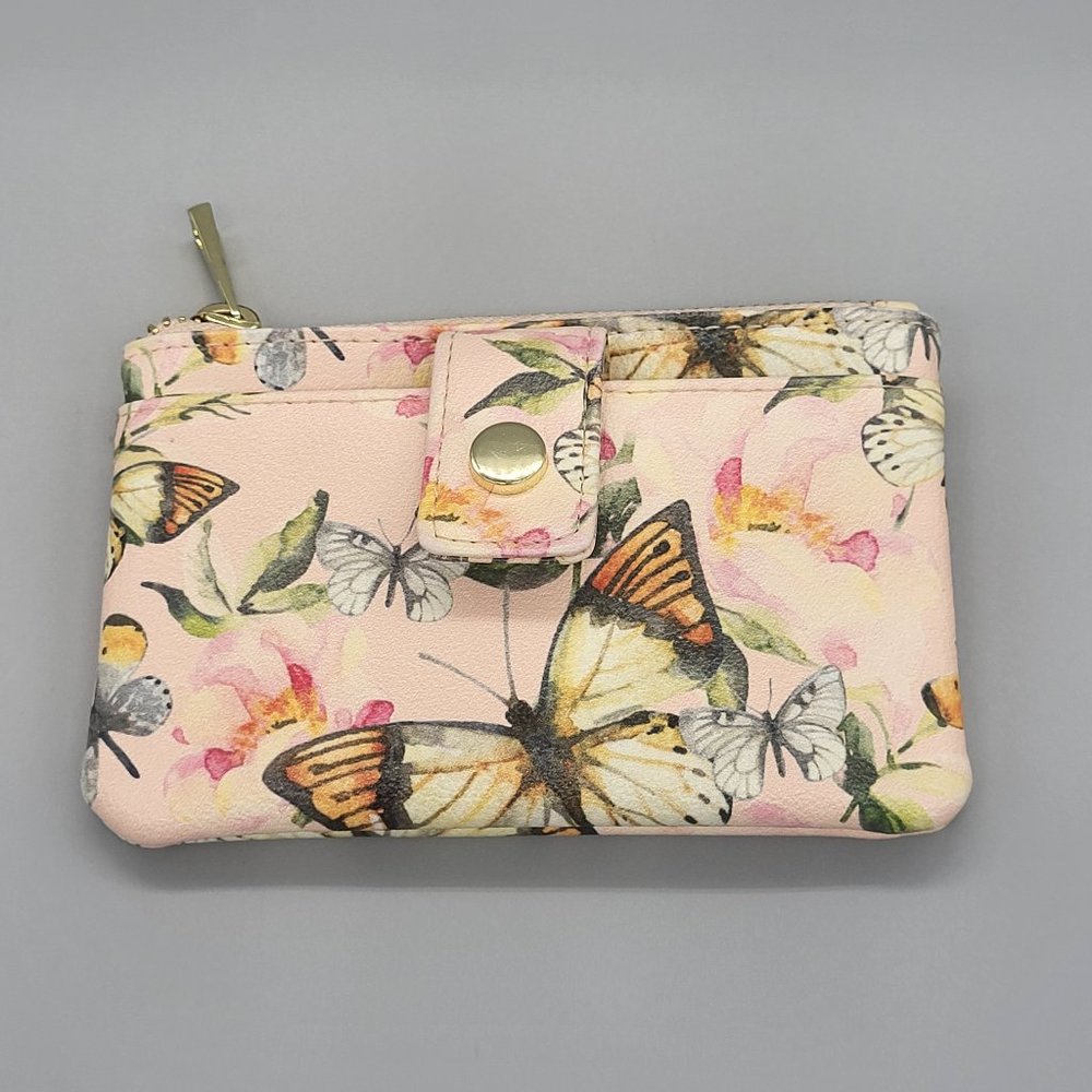 Safe Keeper Butterfly Print Zip Pouch